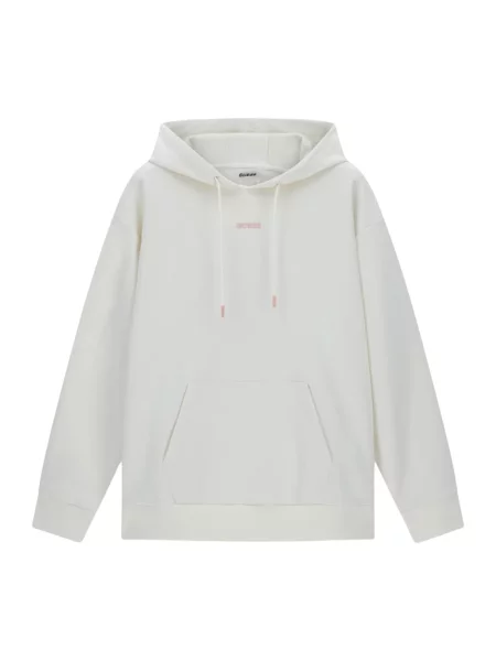 Bluza Guess z kapturem z nadrukiem biała