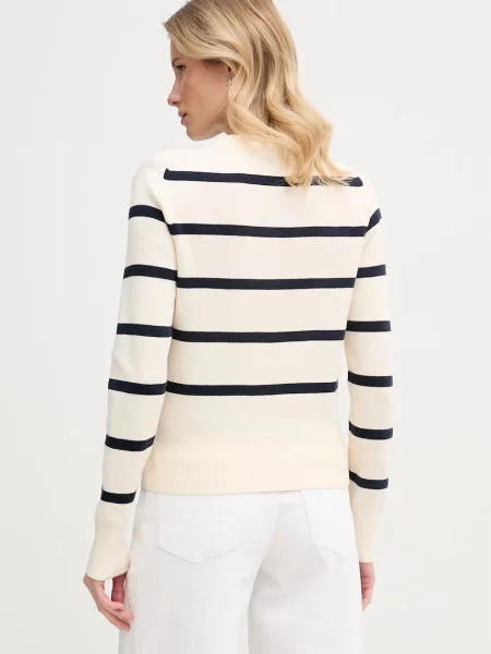 Dzianinowa kurtka Tommy Hilfiger beżowa