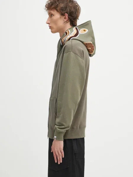 Μπλούζα A Bathing Ape Shark με κουκούλα πράσινο