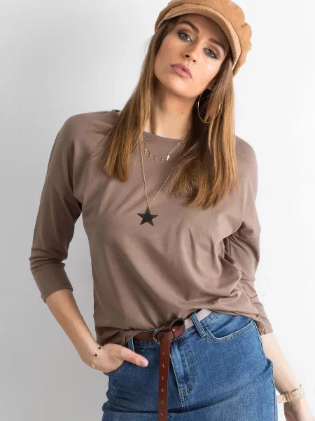 Bluză Fashionhunters maro