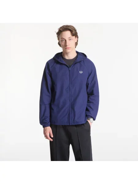 Jachetă Fred Perry Hooded Shell Jacket UNISEX Blue L albastru