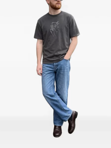 Tricou Samsøe Samsøe cu imagine gri