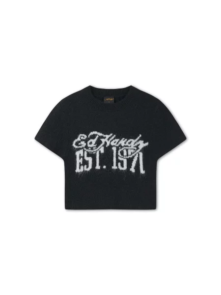 Ed Hardy Tricou negru alb
