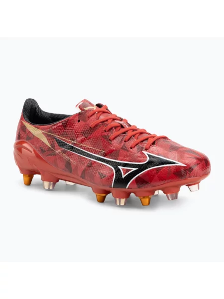 Încălțăminte de fotbal pentru bărbați Mizuno α II Japan Mix morelia red/black/gold negru