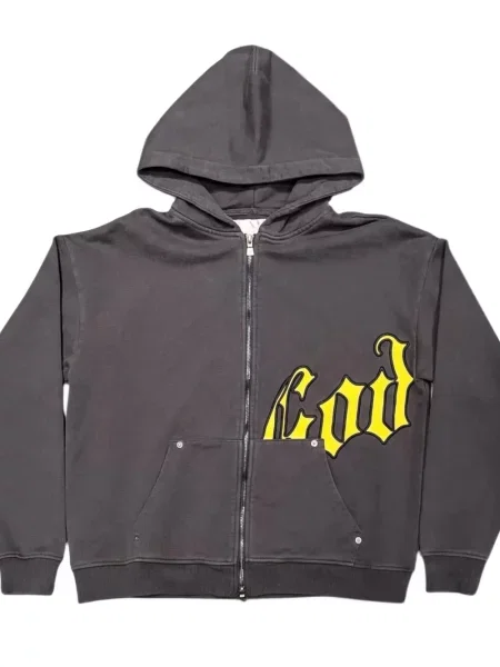 Hanorac cu glugă Godspeed cu autograf gri