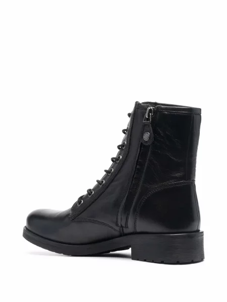 Botine Geox cu șireturi din piele negru