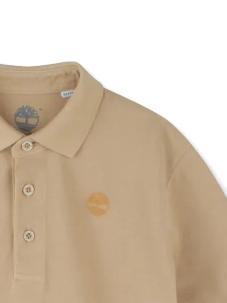 Koszulka polo dziecięca Timberland brązowa