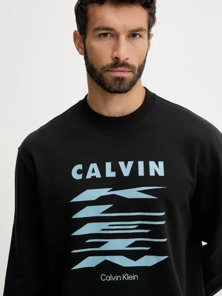 Calvin Klein Jeans Tréning póló világoskék fekete
