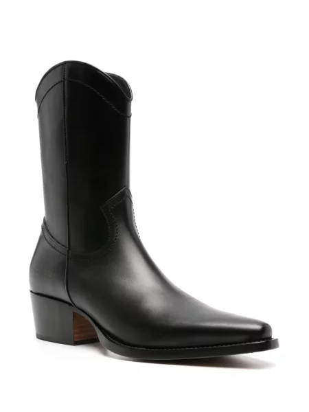 Cizme scurte Dsquared2 din piele cowboy negru