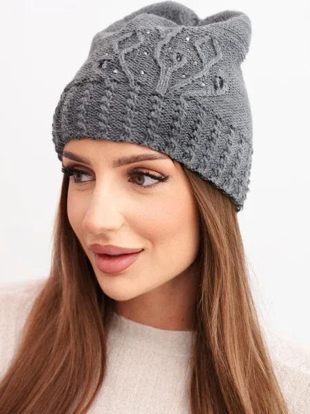 Căciulă Kesi cu paiete gri