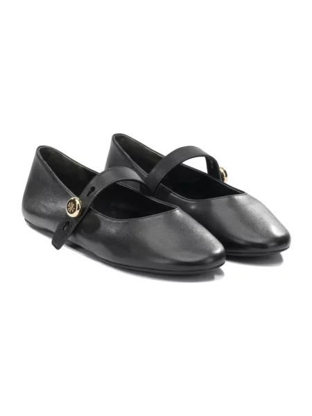 Balerinki Tory Burch skórzane czarne