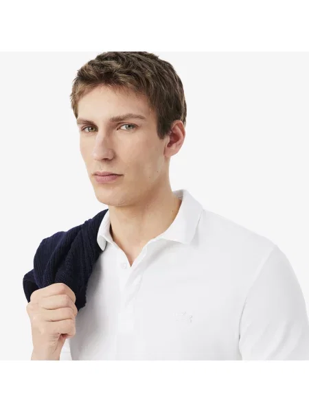 Lacoste Koszulka Polo Paris Stretch Piqué Regular Fit biała
