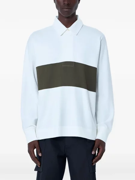 Tricou polo Margaret Howell alb