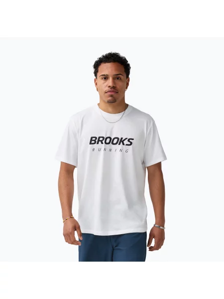 Футболка для бігу Brooks Graphic white/black біла