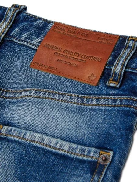 Jeansy straight leg dziecięce Dsquared2 niebieskie