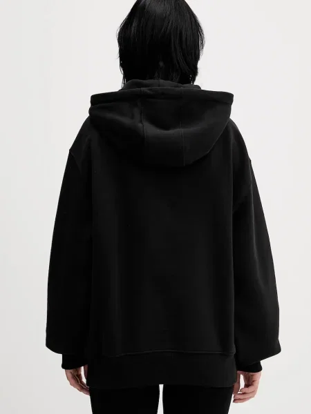 Tommy Jeans hanorac de cu glugă cu imprimeu negru