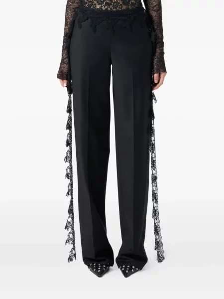 Nėriniuotos kelnės Blumarine juoda