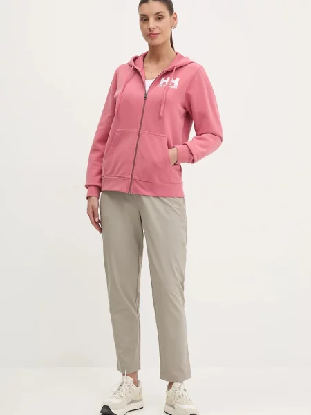 Кофта Helly Hansen з капюшоном меланж рожевий