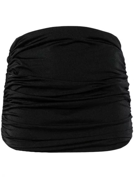 Mini fusta mini Philosophy Di Lorenzo Serafini cu volane mini negru