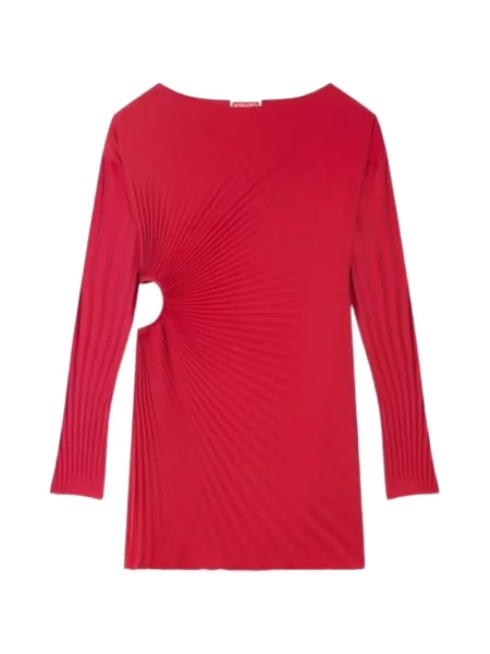 Rochie mini Kenzo plisată de costum roșu