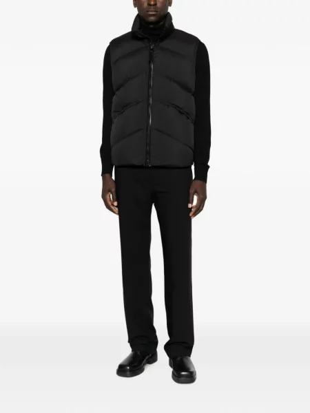 Matlasat vestă Tom Ford din piele negru