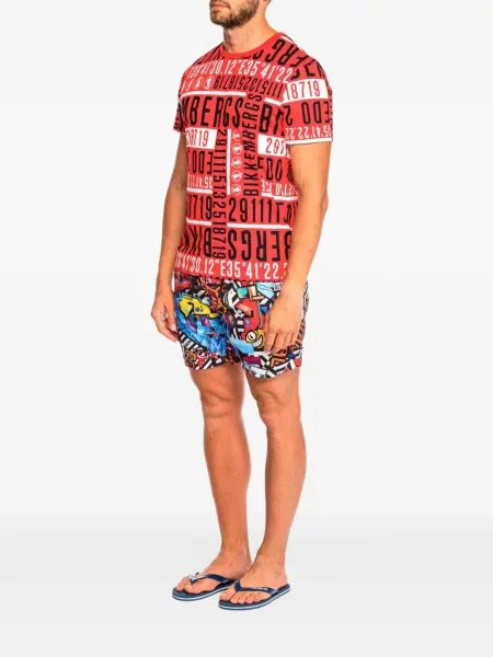 Tricou Bikkembergs cu imagine roșu