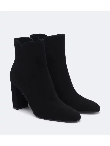 Cizme scurte Gianvito Rossi din piele de căprioară negru