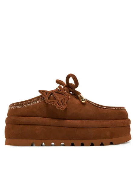 Papuci Naked Wolfe din piele maro