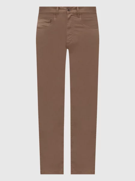 Корчневі штани з патчем логотипа Canali коричневі