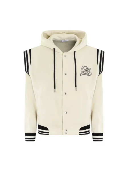 Bluza z kapturem Off-white polarowa biała
