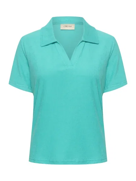 Cream Tricou aqua albastru