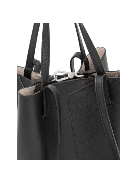 Emporio Armani torebka shopper skórzana czarna