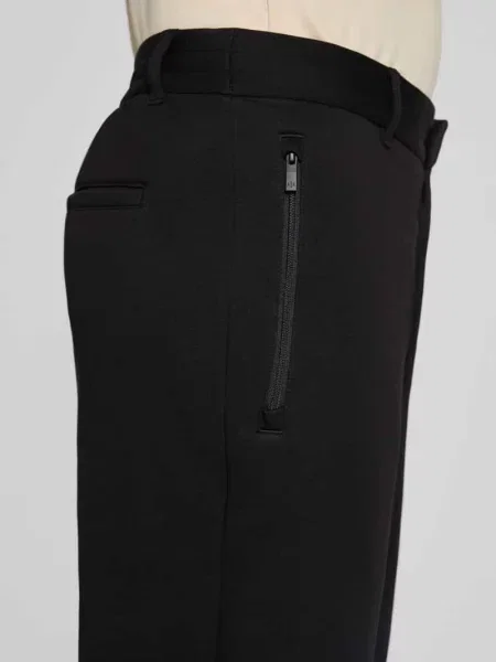 Spodnie materiałowe o kroju regular fit z z tyłu model ‘PANTALONI’ Armani Exchange czarne