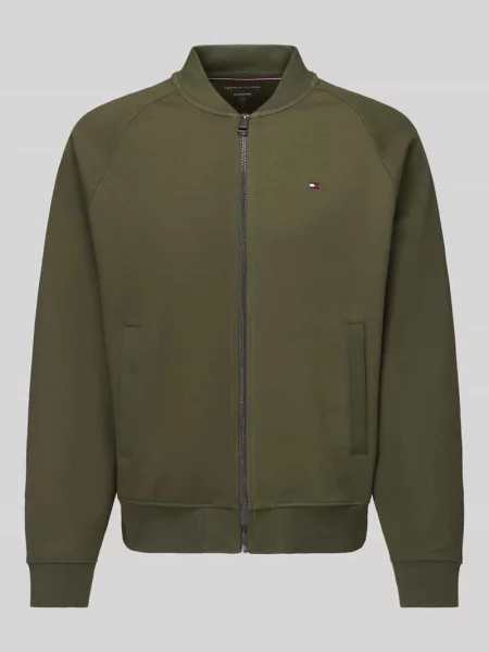 Bluza rozpinana o kroju regular fit z mieszanki bawełny Tommy Hilfiger oliwkowa