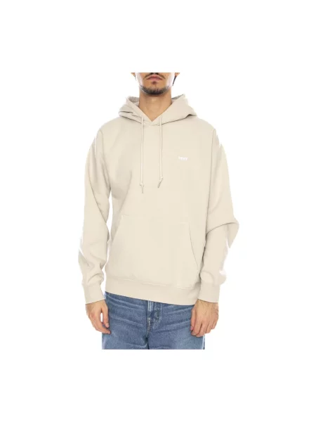 Bluza z kapturem Obey z logo beżowa