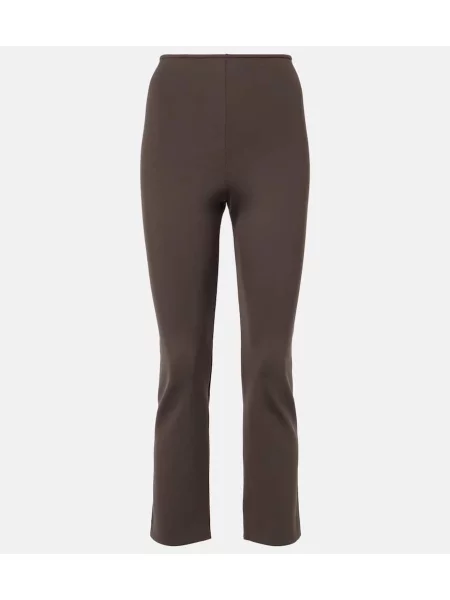 Spodnie Fforme z dżerseju o krotszym kroju brązowe