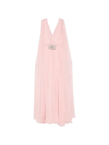 Selyem maxi ruha Silk Love & Lace rózsaszín