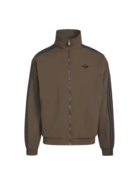 ADIDAS ORIGINALS Přechodná bunda Firebird čokoládová / svítivě oranžová