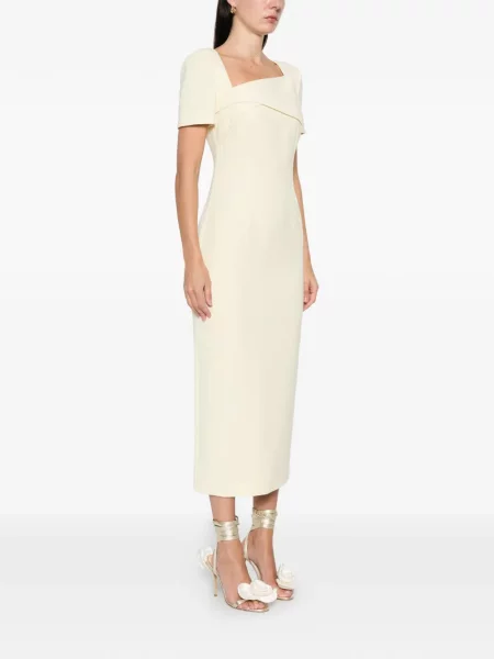 Rochie maxi Roland Mouret de costum galben
