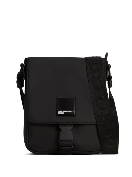 Kabelka přes rameno Karl Lagerfeld Jeans s autogramem černý