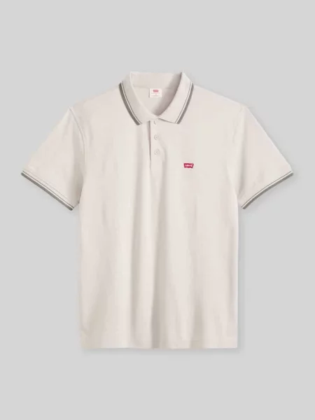 Koszulka polo w kroju regular fit z kontrastowymi paskami Levi's beżowe