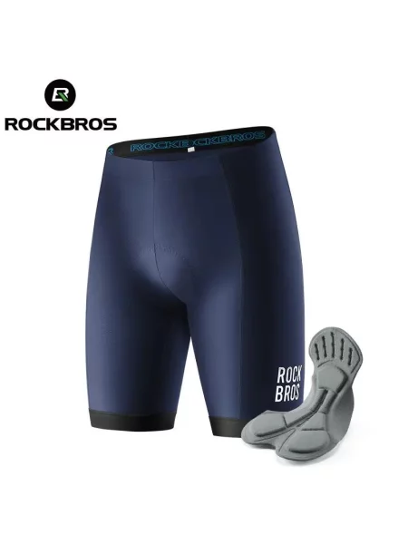 Spodenki rowerowe z oddychającą wkładką 3D ROCKBROS niebieskie