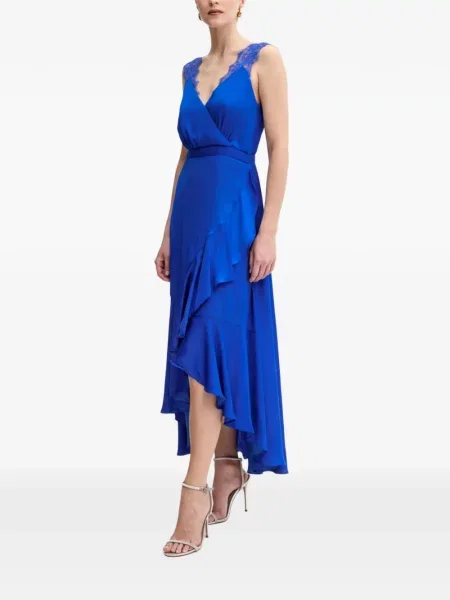 Rochie Morgan cu volane albastru