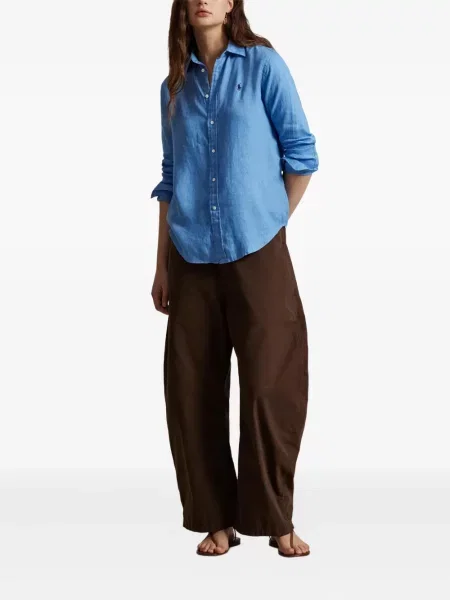 Vunena majica Polo Ralph Lauren s okruglim izrezom iznad koljena narančasta