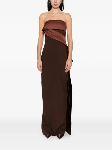 Rochie maxi Roland Mouret de costum maro