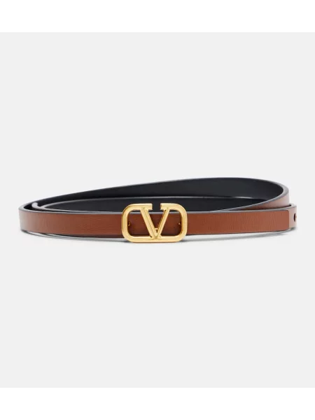 Curea Valentino Garavani din piele maro