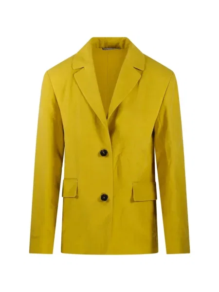 Sacou 's Max Mara cu un singur rând de nasturi galben