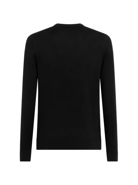 Pulover Alpha Studio cu decolteu rotund negru