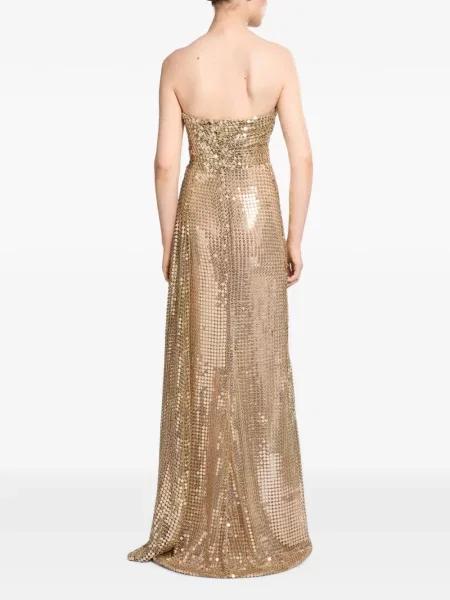 Μάξι φόρεμα Elie Saab με παγιέτες στράπλες