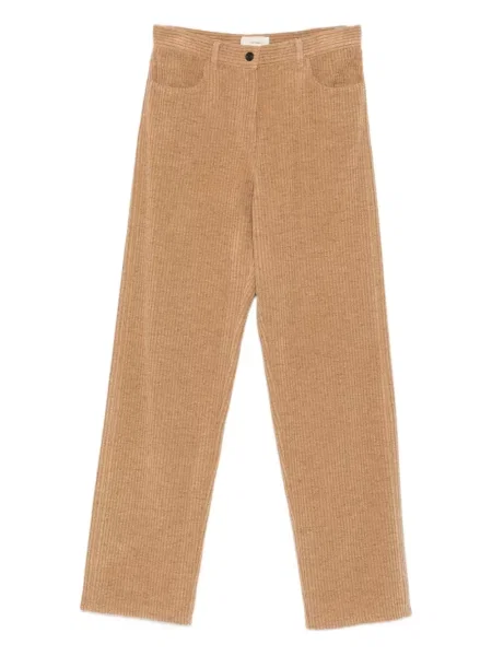 Pantaloni The Row de catifea cord negru